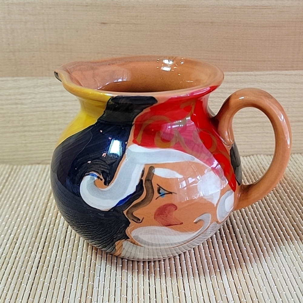 Jolly St.Nick Hand Painted Creamer